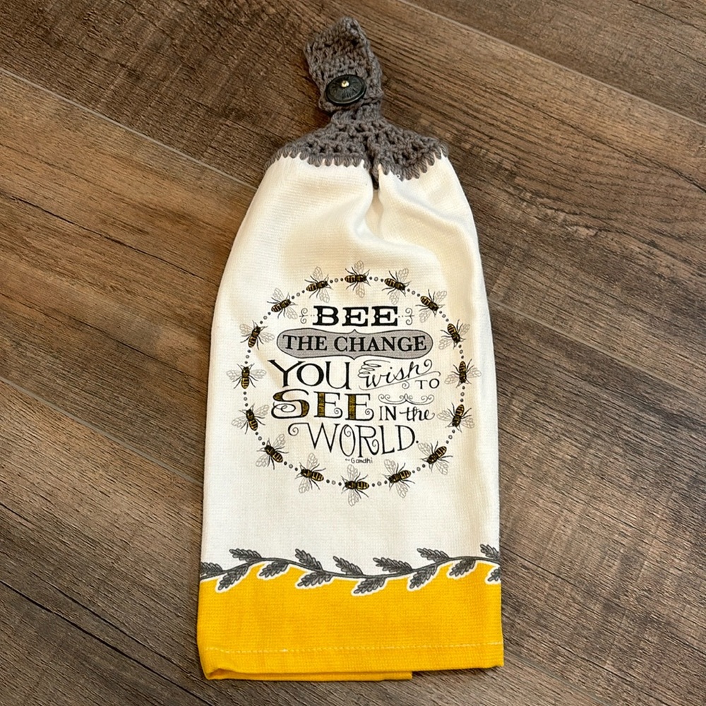 Homemade Crochet Decorative Towel Honeybees